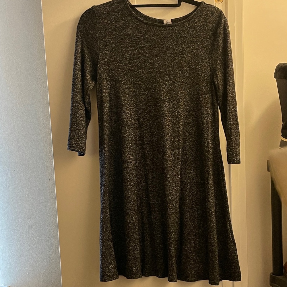 Gray Long Sleeve Dress